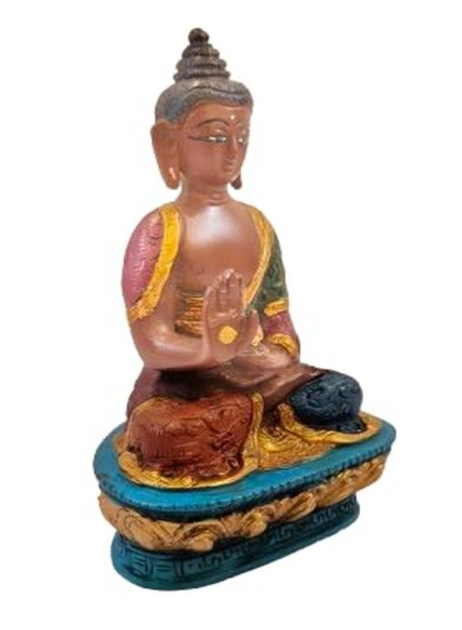 FASHERATI Brass Statue of Meditation Buddha Idol Buddhist Tibetan Home Decor Religious Gift 7 Inch 1.60 Kg - Image 2